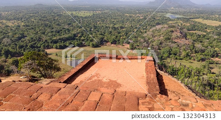 Sigiriya Rock, view of the palace ruins [Sri Lanka] 132304313