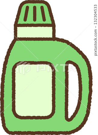Hand-drawn single icon illustration: Liquid detergent Hand-drawn single icon illustration: Liquid detergent 132304533