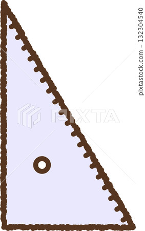 手繪單一圖示插圖:三角板 手繪單一圖示插圖:三角板 132304540