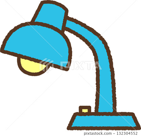 手繪單圖示插圖:檯燈 手繪單圖示插圖:檯燈 132304552