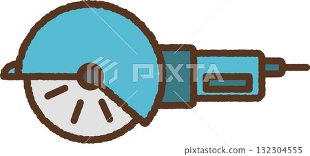 Hand-drawn single icon illustration: Electric cutter Hand-drawn single icon illustration: Electric cutter 132304555