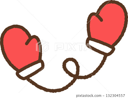 手繪單圖示插圖:手套 手繪單圖示插圖:手套 132304557