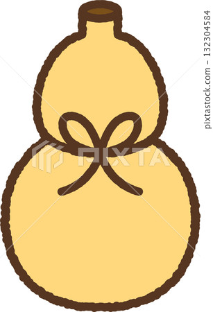 Hand-drawn single icon illustration: Gourd Hand-drawn single icon illustration: Gourd 132304584