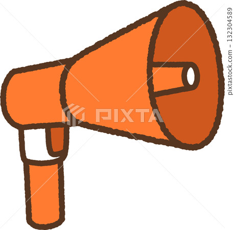 手繪單一圖示插圖：揚聲器 132304589