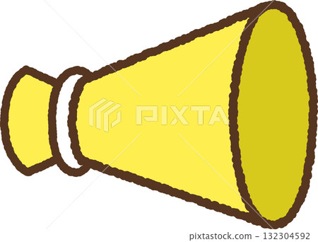 手繪單一圖示插圖：揚聲器 132304592