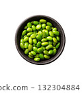 Clipart Edamame Bowl in Delicious Setting with Empty Space for Foodie Inspiration 132304884