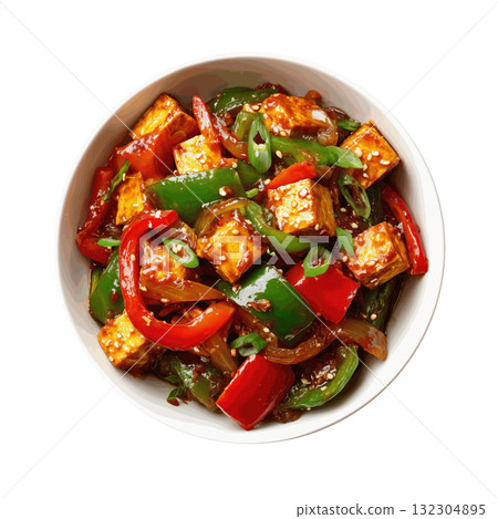 Clipart of Tofu Stir Fry in a Delicious Atmosphere on Empty Background Healthy Eating Vegetarian Cuisine Clipart of Tofu Stir Fry in a Delicious Atmosphere on Empty Background Healthy Eating Vegetarian Cuisine 132304895