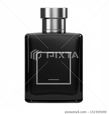 Black Glass Perfume Bottle with Silver Cap Black Glass Perfume Bottle with Silver Cap 132305040