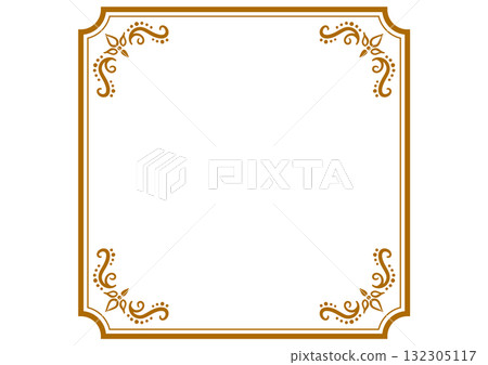 亞洲風格的裝潢框架。向量資料。 亞洲風格的裝潢框架。向量資料。 132305117