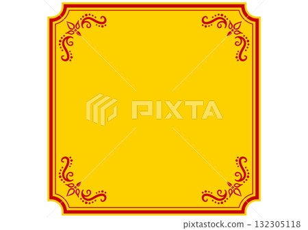 Asian style ornament frame. Vector data. Asian style ornament frame. Vector data. 132305118