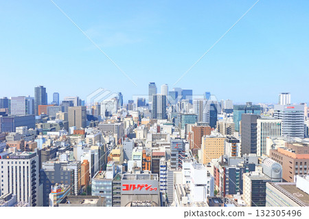 Nagoya City, Aichi Prefecture, scenery of the center of Nagoya City, lined with many skyscrapers Nagoya City, Aichi Prefecture, scenery of the center of Nagoya City, lined with many skyscrapers 132305496