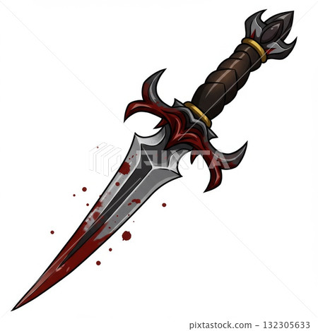 Bloody Dagger with Intricate Details Bloody Dagger with Intricate Details 132305633