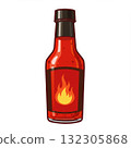 Red Hot Sauce Bottle Illustration 132305868
