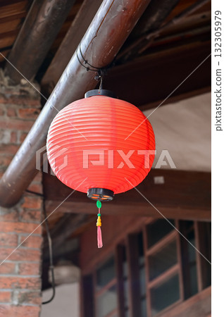 Close-up of the traditional Chinese lantern. Red lantern. Colorful lanterns. Festive decoration. Mid-autumn festival decoration,Chinese New Year decoration, for celebration. Festive background concept Close-up of the traditional Chinese lantern. Red lantern. Colorful lanterns. Festive decoration. Mid-autumn festival decoration,Chinese New Year decoration, for celebration. Festive background concept 132305979