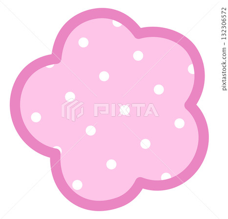 Illustration of pink flower with polka dot pattern for nature, garden, decorations, tree, plants, spring, summer, stickers, tattoo, fabric, brooch, patch, shirt print, pattern, fashion, accessory Illustration of pink flower with polka dot pattern for nature, garden, decorations, tree, plants, spring, summer, stickers, tattoo, fabric, brooch, patch, shirt print, pattern, fashion, accessory 132306572