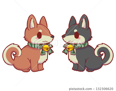 Two shiba inu 132306620