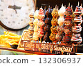 Chocolate-covered strawberry sweets from Boqueria Market 132306937