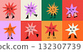 Hand drawn Christmas star decoration cartoon characters 132307739