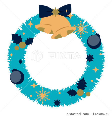 Christmas wreath illustration 132308240