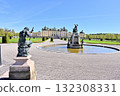 Bronze statue and Hercules Fountain with Drottningholm Palace in the background 132308331