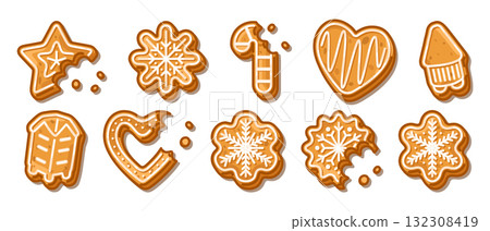 Gingerbread Holiday Cookie Collection 132308419
