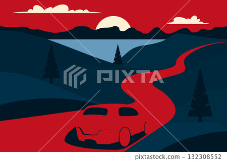 car on the road car on the road 132308552