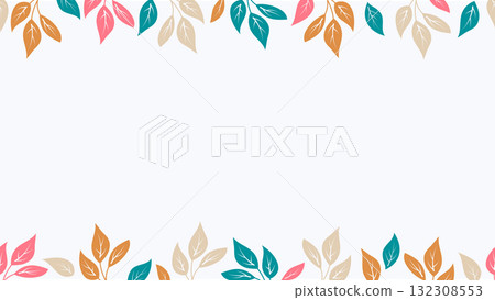 autumn leaves border 132308553