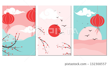 chinese posters set chinese posters set 132308557