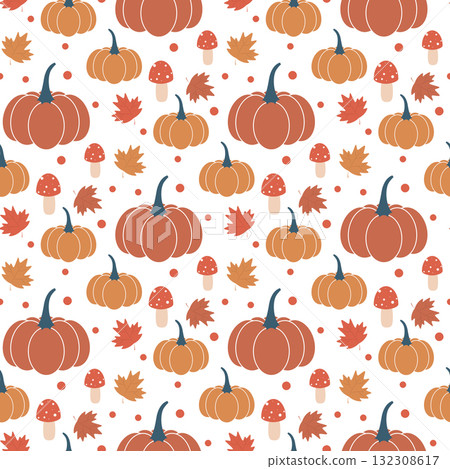 pattern with pumpkins 132308617