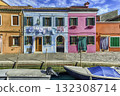 Colorful houses along the canal, island of Burano, Venice, Italy Colorful houses along the canal, island of Burano, Venice, Italy 132308714