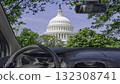 Windshield view of United States Capitol building, Washington DC, USA Windshield view of United States Capitol building, Washington DC, USA 132308741