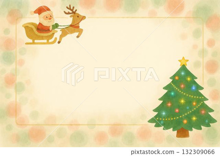 Christmas Santa Claus watercolor postcard 132309066