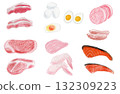 食材插圖（肉、魚、蛋） 132309223