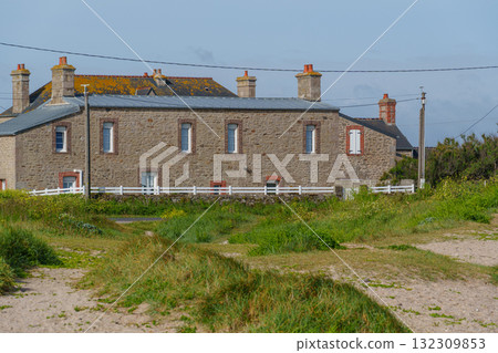 Barfleur and the coast of the french normandy 132309853
