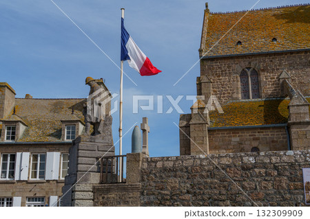 Barfleur and the coast of the french normandy 132309909