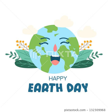 Happy Earth Day illustration design Happy Earth Day illustration design 132309968