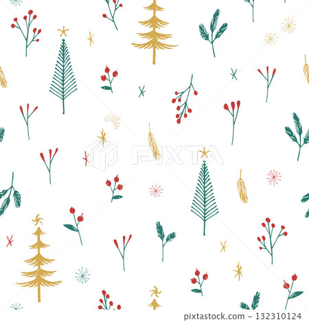 手繪冬季樹枝圖案 手繪冬季樹枝圖案 132310124