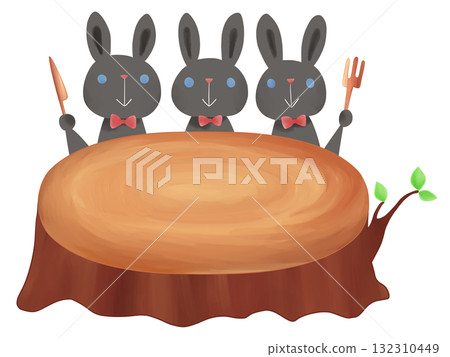 兔子餐桌架 132310449