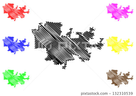 El Cajon City, California (United States cities, United States of America, us, usa city) map vector illustration, scribble sketch City of El Cajon map 132310539