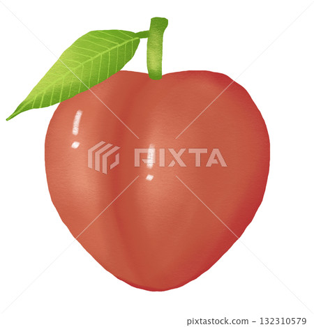 Cute Peach Fruit 132310579