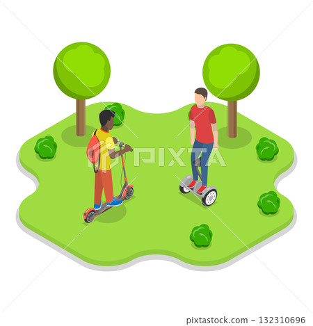 3D Isometric Flat Illustration of Urban Transportation. Item 2 3D Isometric Flat Illustration of Urban Transportation. Item 2 132310696