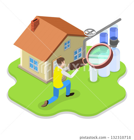 3D Isometric Flat Illustration of Water Treatment. Item 2 3D Isometric Flat Illustration of Water Treatment. Item 2 132310718