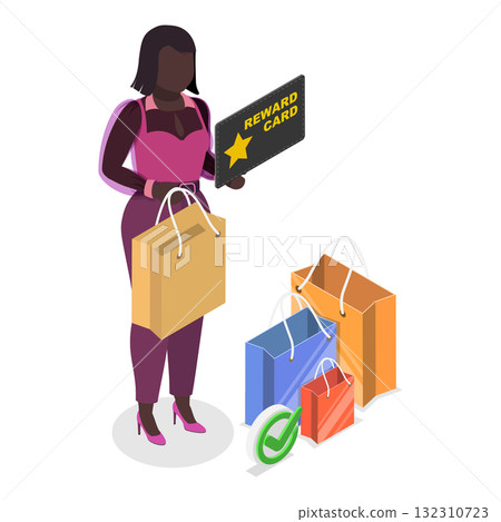3D Isometric Flat Illustration of Loyalty Program. Item 3 3D Isometric Flat Illustration of Loyalty Program. Item 3 132310723