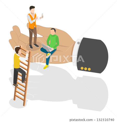 3D Isometric Flat Illustration of Employees Wellbeing and Support. Item 3 3D Isometric Flat Illustration of Employees Wellbeing and Support. Item 3 132310740