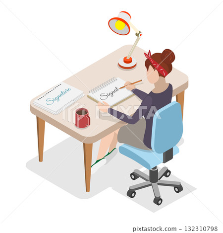 3D Isometric Flat Illustration of Creativity Development. Item 1 3D Isometric Flat Illustration of Creativity Development. Item 1 132310798
