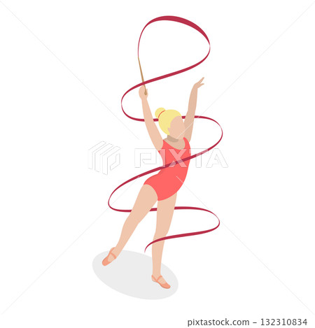 3D Isometric Flat Set of Athletic Gymnastics. Item 8 3D Isometric Flat Set of Athletic Gymnastics. Item 8 132310834