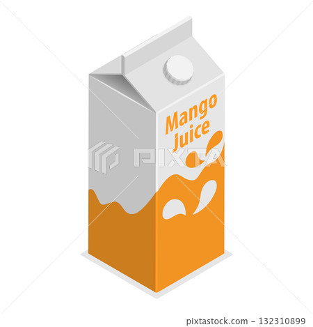 3D Isometric Flat  Set of Mango Fruit. Item 5 132310899