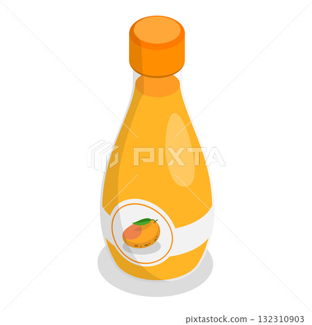 3D Isometric Flat  Set of Mango Fruit. Item 1 132310903