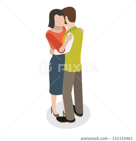 3D Isometric Flat Set of Greeting Gestures. Item 5 3D Isometric Flat Set of Greeting Gestures. Item 5 132310961