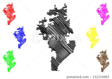 Peoria City, Illinois (United States cities, United States of America, us, usa city) map vector illustration, scribble sketch City of Peoria map 132310987
